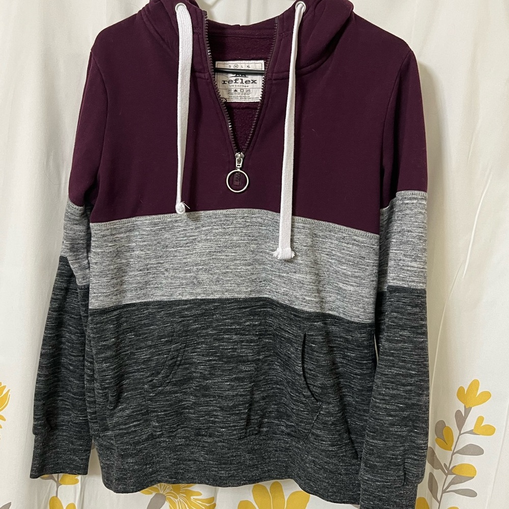 Color Block Quarter Zip Hoodie